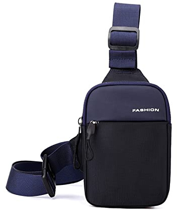 FANDARE Herren Brusttasche Ultraleicht Sling Chest Pack Umhängetasche Schultertasche Bauchtasche Crossover Rucksack Daypacks für Männer Outdoor Reisen Camping Crossbody Bag Wanderrucksäcke Blau