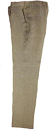 ALVIPERI Pantalone Uomo Classico Puro Lino vestibilità Comoda Taglie Forti e calibrate Fino alla tg.71 (48, Beige)