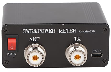 SWR-120 SWR-Leistungsmesser, Professioneller Stehwellen-Leistungsmesser, Kurzwellen-Leistungsmesser, 1,8 MHz-50 MHz 120 W FM AM CW SSB-Modi für die Messung