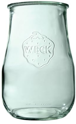 Weck Gläser Tulpe 1750 ml 4 Stück | Zur Konservierung, Säften, hermetischer Aufbewahrung von trockenen Zutaten