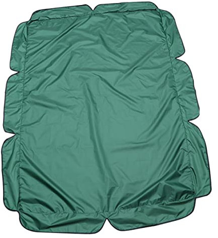 KITANDOVE 3-sitzer-schaukelbezug Gewellter Rand Schatten Für Gartenstühle Einfach Am Gestell Zu Befestigen Dunkelgrün 164 X 114 cm