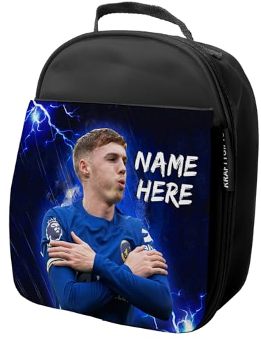 KRAFTYGIFTS Personalised Palmer Lunch Bag Chelsea Football Legend Boys School Nursery Insulated Lunchie Box Lunchbox Snackbox NL83