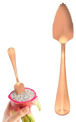 Grapefruit Spoons | Long Handle Stainless Steel Kiwi Spoon with Serrated Edge - Silverware Kitchen Tool, Fashionable Utensil, Kitchen Gadget for Kiwi, Dessert, Citrus Fruit