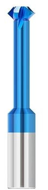 1pcs End Mill 90 Degree Front Back Deburrer Double Angular Chamfering Cutter Nano Blue Inner Chamfer for Metal Hole CNC Tool(D3x12xD1.8xD4x50)