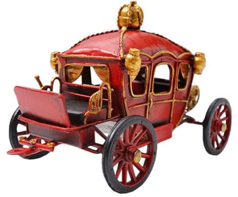 ULTECHNOVO Estatua de Calabaza de Retro Metal Decoración Creativa para Mesa y Hogar Adorno Único para Salón Dormitorio y Estudio Color Rojo Pequeño