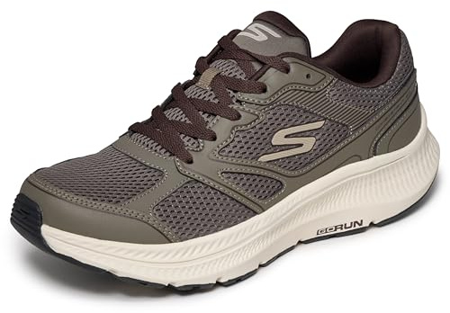 Skechers Scarpe da Ginnastica da Uomo Go Run Consistent 2.0 Mapleton, in Pelle Marrone, 42.5 EU