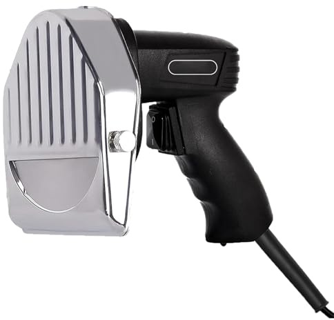 SgyGlyn Couteaux à Kebab Portables, Couteau Turc Professionnel sans Fil 80 W, trancheur de Viande Doner Kebab avec 2 Lames, épaisseur réglable de 0 à 8 mm Wired