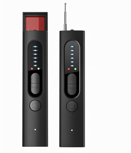 Detector de Camaras y Microfonos Ocultos, Detector de Dispositivos Ocultos Inalámbrico, Detectores de Cámara Oculta, GPS y Señales RF con 6 Niveles de Sensibilidad para Hotel, Hogar, Oficina y Viajes