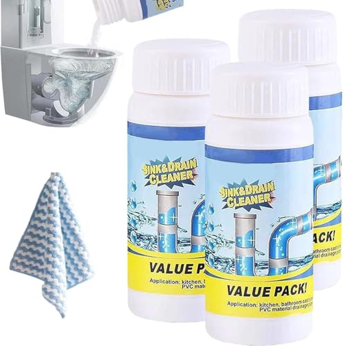 Vollstern Abflussreiniger Schaum Extra Stark, Wild Sink And Drain Cleaner, Vollstern Rohrreiniger Extrem Stark, Hochwirksamer Rohrreiniger Mit Aktivschaum, Für Küche, Bad, Toilette Und Balkon (3 PCS)