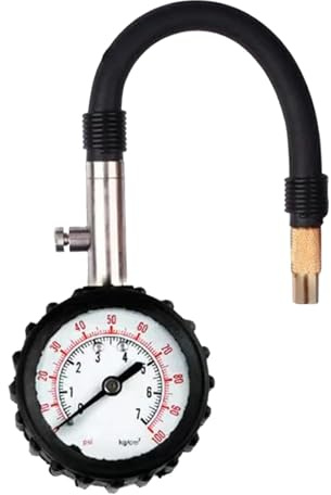 Manomètre Automobile – Jauge D'air Pour Véhicule, Déflateur En Métal Durabll, Conception De Lecture Précise Avec Poignée Facile À Saisir | Outil De Pneu Polyvalent Pour Voitures, Camions, Motos, Picku