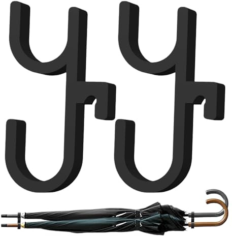 JWJDSAK Car Umbrella Holder Clip Hook - 2PCS Auto Boot Umbrella Hooks for Seat, SUV, Truck, Trunk, Boat, Stroller, Wheelchair & Golf Bag - Space Saving Car Organizer, Easy Installation