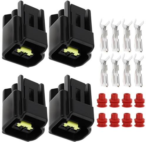 SG Store Kit de Réparation de Connecteurs de Bobine d'allumage 2 Broches pour Moto (4 Jeux) Compatible avec Suzuki Et Compatible avec Yamaha