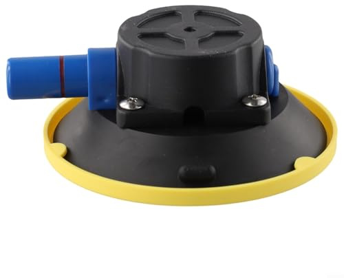 Ventosa fuerte al vacío, elevador de vidrio cóncavo de goma de 4.5 pulgadas para instalación automática de parabrisas y azulejos, ventosa fuerte (4.5 pulgadas 3/8)