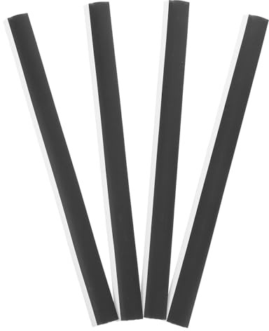 MAGICLULU 4pcs Rubber Lip Replacements for Dustpan Edge Bar, Universal Black Soft Rubber Strip 28cm, Dustpan Repair Parts for Household Cleaning Tools
