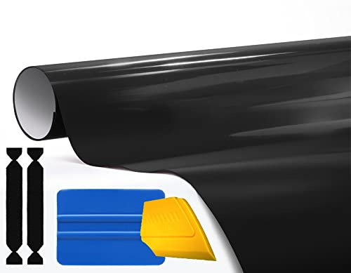 3M 1080 Gloss Black Air-Release Vinyl Wrap Roll with Toolkit (1ft x 5ft)