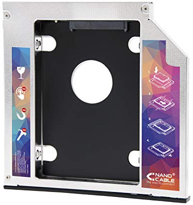 Adattatore per disco rigido da 9.5mm su un'unità ottica da 12.7mm (accessorio per l'installazione di un secondo disco rigido o SSD su un laptop)