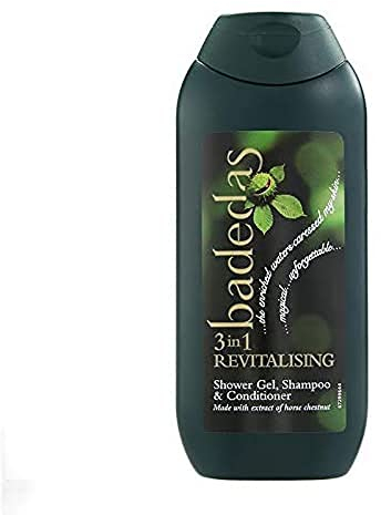 Badedas 3 in 1 Revitalising bath product enriched with natural moisturisers Shower Gel, Shampoo and Conditioner for a luxurious shower experience 200 ml