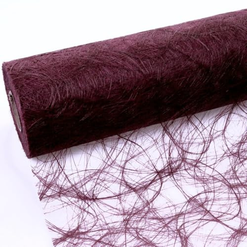 Sizoweb Tischband - 25 Meter Rolle + 100 Deko Herzen Gratis (30cm Breite, in Bordeaux)