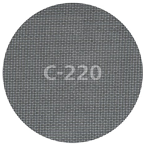 wolfcraft 5616000 Patins Auto-agrippants en Toile Abrasive à Mailles ø 180 mm Set de 5 Pièces Gris