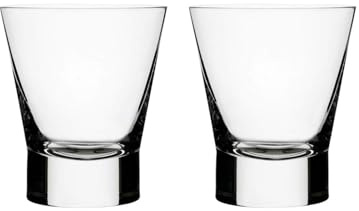 Iittala Aarne DOF Glasses by Iittala | Whiskeyglas, 32 cl, 2er-Set, Designklassiker aus Finnland, mundgeblasen, Entwurf Göran Hongell 1948, nicht mehr in Produktion