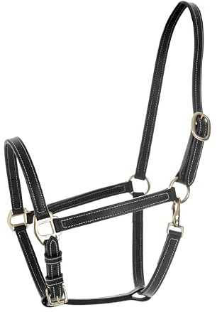 HORZE Fremont Lederhalfter, Schwarz, C