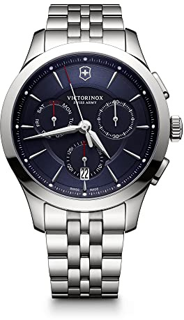 VICTORINOX Herren-Uhr Alliance Chronograph, Herren-Armbanduhr, analog, Quarz, Wasserdicht, Gehäuse-Ø 44 mm, Armband 21 mm, 168 g