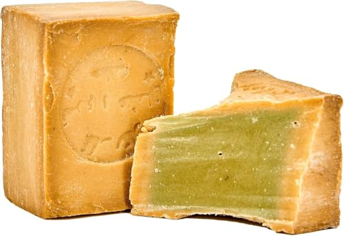 Carenesse Aleppo Seife 95% Olivenöl 5% Lorbeeröl 1 x 200g. feste Stückseife | Original Lorbeerölseife Olivenölseife für sehr fettige Haut & Haar feste Seife traditionell handmade zero waste & Chemie