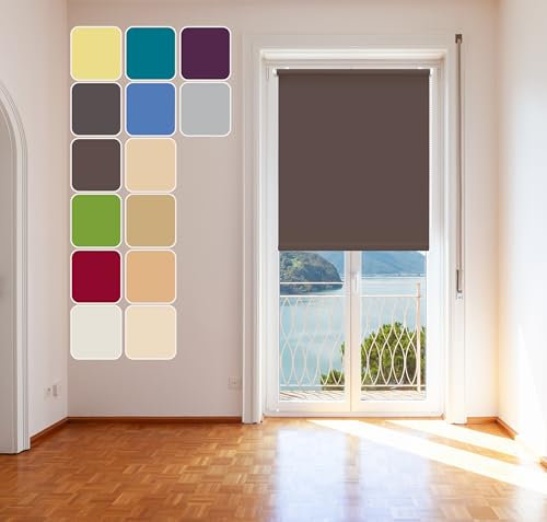 Tageslicht Classic Rollo Schokobraun 115x150cm Klemm Fix Rollo