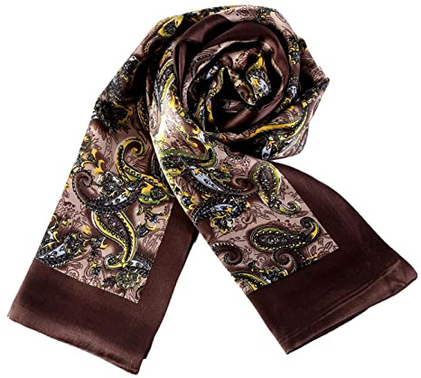 YangtzeStore Long Charmeuse Satin Silk Scarf for Men