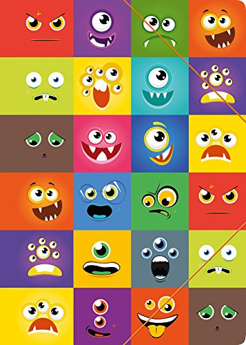 RNKVERLAG 46311 - Zeichenmappe Faces, bis DIN A4, aus Kunststoff, 1 Stück