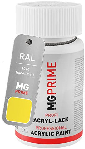 MG PRIME RAL 1016 Schwefelgelb/Sulfur yellow seidenmatt Lackstift 50 ml schnelltrocknend