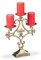Relaxdays Chandelier, 3 Branches, Porte Grosses Bougies, Vintage, en Fonte de Fer,HlP 28,5x23x7,5cm, doré