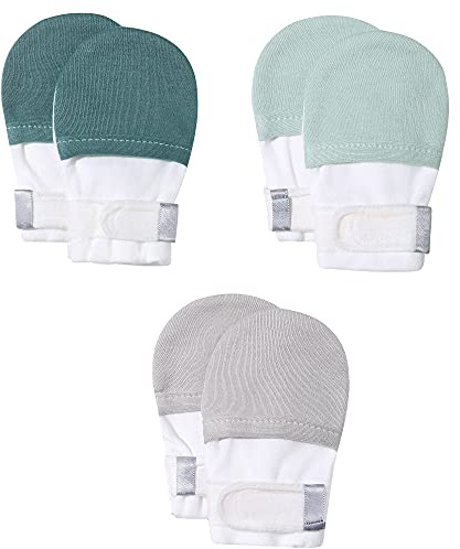 HAPIU Baby Mitten,3 Pack, Emerald&Sage&Storm, 6-12 Months