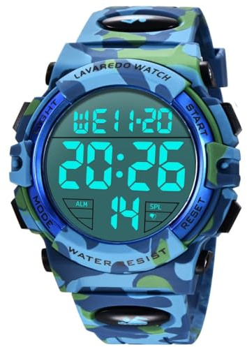 BEN NEVIS Orologio Digitale da Uomo Orologio Sportivo Militare 5ATM Impermeabile Cronografo Militare Orologio da Polso per Uomo con Retroilluminazione a LED Sveglia Data/Antiurto