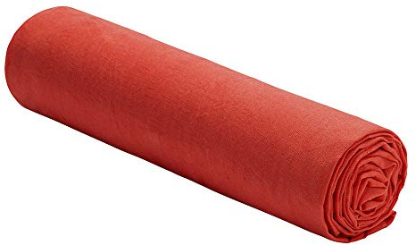 Drap Housse 100% Lin Lavé Rouge 180x200 cm - Bonnet 40 cm - Linge de lit Drap Housse Premium