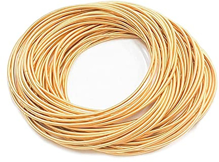 KORGALEY Pulsera de Primavera Cubierta de Oro con Cuentas: un Conjunto Simple e Inspirador Pulseras Simples de Estilo Bohemio 50 Piezas para Mujer Pulsera Espiral elástica