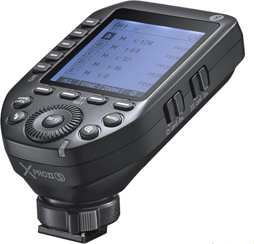 Godox XProII Drahtloser TTL-Blitzauslöser für Sony-Kameras, 2.4G 1/8000s HSS, Bluetooth-Verbindung, Neue Hotshoe-Verriegelung, 16 Gruppen und 32 Kanäle (XPROII-S)