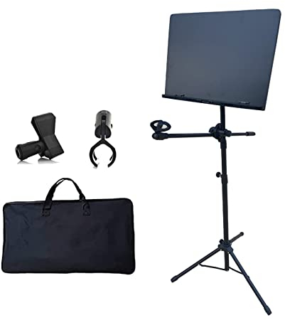 RIFWOVE Leicht Tragbar Musik Ständer, Notenständer Für Violine/Schlagzeug, Metall Lagerregal Stativ, Ideal for Lesen, Notizen Machen, Als Geschenk for Freunde