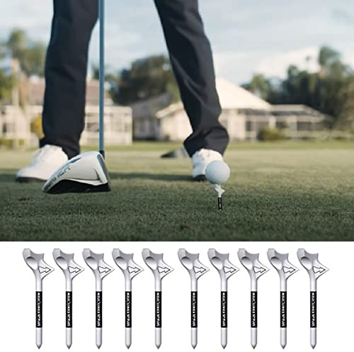 10 x Golf-Tees, unzerbrechlich, reduzierte Reibung, Golf-Tees, Kunststoff, professionelle Golf-Tees, erhöht die Entfernung, kompakt, 10 Grad, Golf-Zubehör für Anfänger und Profi-Golfer, 10 Stück