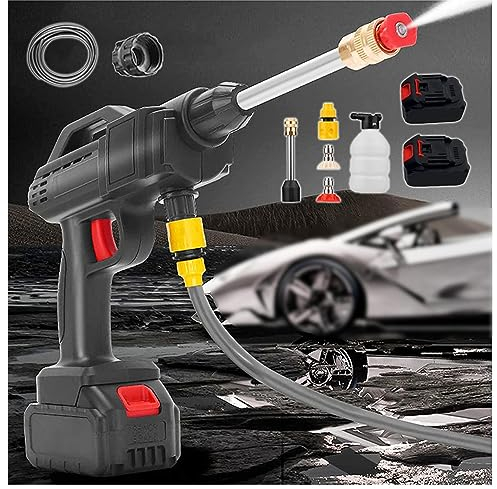 MELLYD Idropulitrice Autoadescante, Alta Potenza 600w,Due Batterie 24v1500mah Idropulitrice Acqua, Ricaricabile Idropulitrice X Auto, Essenziali per La Pulizia della Casa