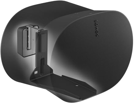 Vogel's SWM 4131 Supporto da parete per altoparlanti per Sonos ERA 300, max. 5 kg, inclinabile -30º/+30º, orientabile fino a 60º (sinistra/destra), nero