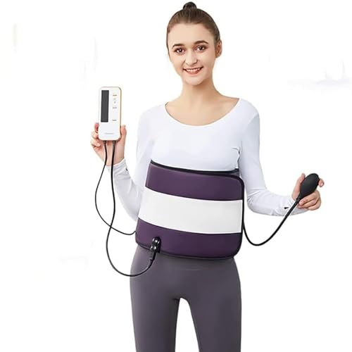 RONGQUAN Elektrischer Vibrations-Schlankheitsgürtel, Luftdruck-Massage-Schlankheitsgürtel, 10 Vibrationsmodi/Temperatureinstellung: (45–80 °)/Timing-Einstellung: (15–60 Minuten)