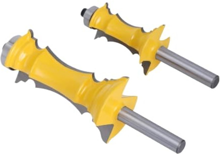 NPQRKJYH Brocas for fresadora de moldura de cajón de puerta con inglete de vástago de 8 mm, línea de pasamanos, cortador de espiga for herramientas de carpintería MC02165