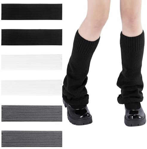 3 Paar Leg Warmers,Beinwärmer Für Leg, Warme Stulpen Damen,Gestrickte Beinstulpen für Frauen Mädchen, Stulpen Mädchen,Winterstiefelmanschetten Warme Kniewärmer, Lange Stiefelmanschette Kniestrümpfe