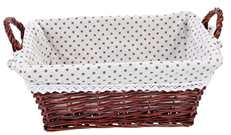 ANDRESLAD Woven Storage Basket Für Spielzeug Und Haushalt Handgewebte Aufbewahrungskiste Aus Rattan Rustikales Design Für Wohnzimmer Schlafzimmer Und Küche Für Ordnung Und Dekoration