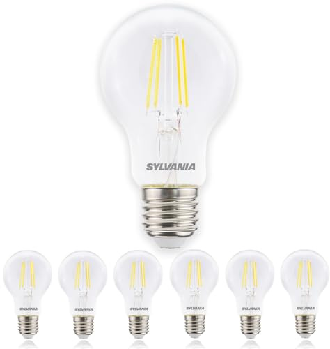SYLVANIA LED Glühbirne E27 Neutralweiß | 40W Ersatz | 470 Lumen | 4000K Filament Leuchtmittel | 6er Pack