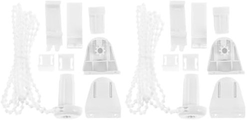 MAGICLULU 4 Sätze Beschläge für Rollos rolladen Reparatur Set rolladenzubehör Notwendiges Zubehör Jalousien kleben Vorhangbeschläge Perlenkette für Rollos Vorhang Reparaturteil Plastik Weiß