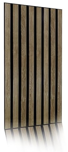 4m² - 10 Stück, 3D PVC Paneele Lamellen Oak Slats Holzoptik Wandpaneele Wandverkleidung Decke Deckenpaneele PVC-Verkleidung Wandtatto Imitat