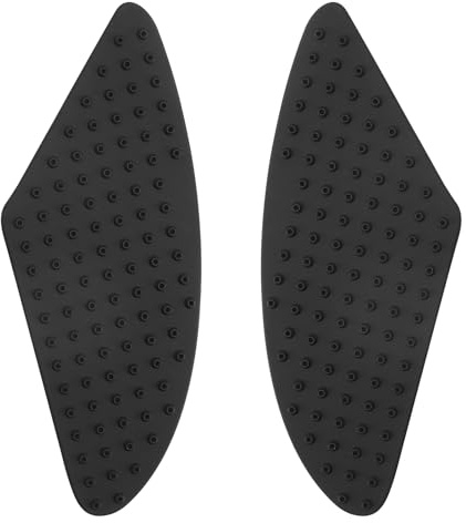 2 Pezzi Adesivo per Serbatoio Moto, Universale 3D Antiscivolo in Gomma | Protezione per Serbatoio, Adesivi Antiscivolo per Moto, Protezione per Ginocchia, Adesivo in Gomma Non-Slip, Nero