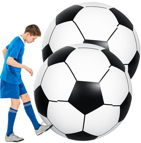 Palloni da calcio gonfiabili Jumbo, 101,6 cm, in PVC, ideali per feste, scuola e asilo